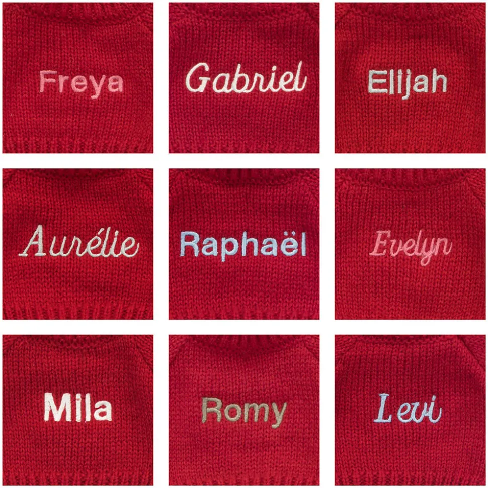 Blossom Silver Bunny with Personalised Red Jumper